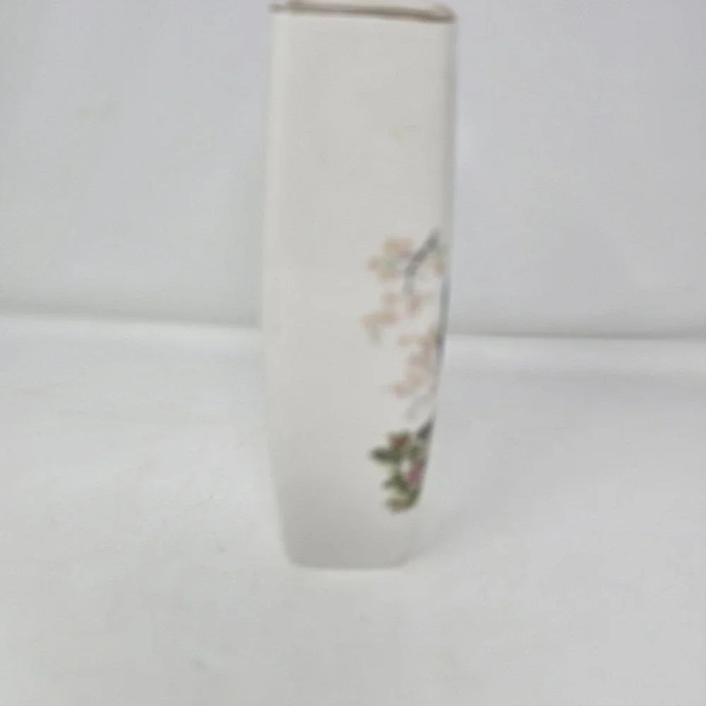 Vintage Crackle‎ Vase Yamaji Japan Peacock Birds 9.5